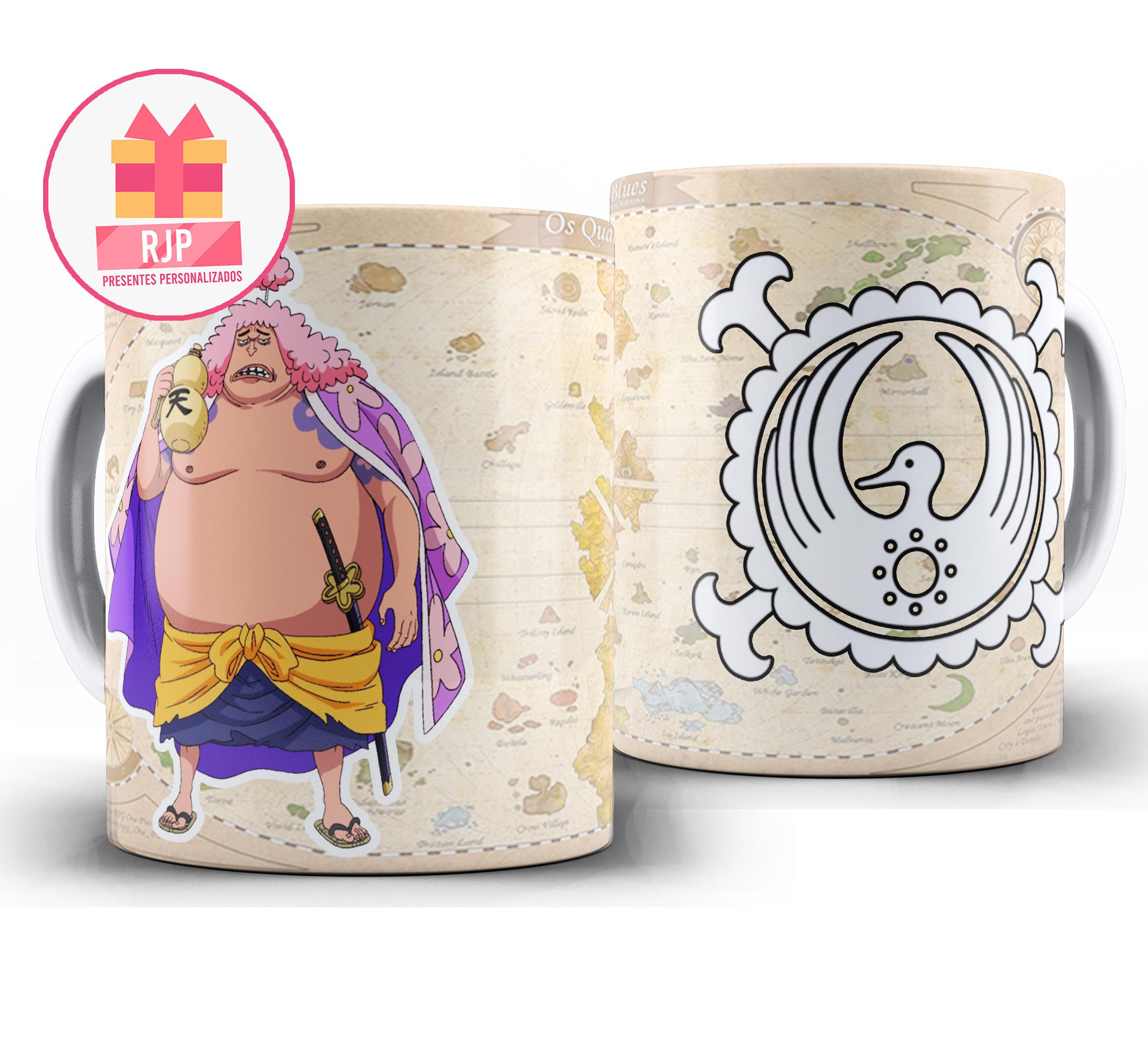 Caneca Anime - One Piece - Bainhas Vermelhas - Ashura Doji